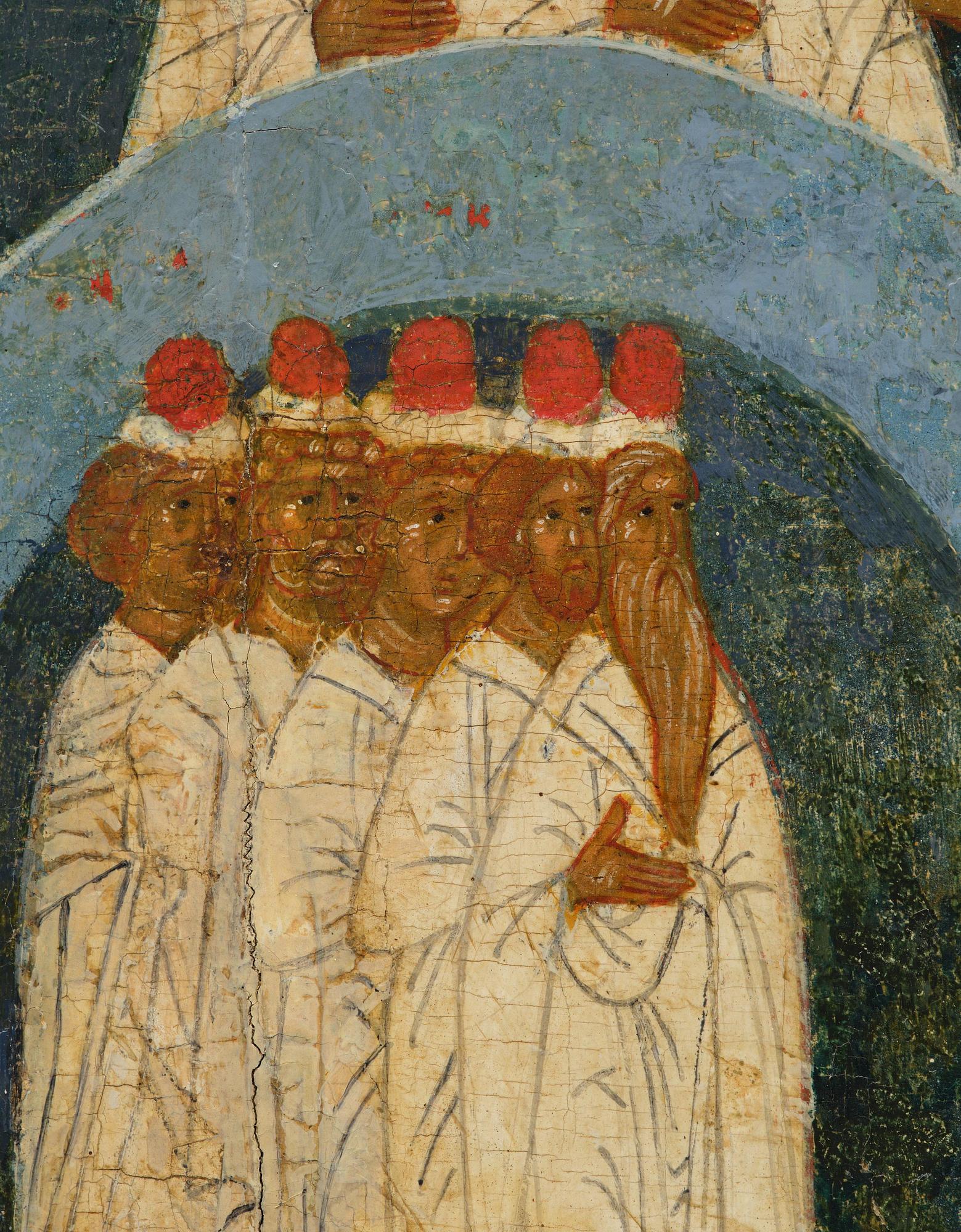 Ikon, "Alla heligas sabbat", Novgorodskolan ca 1500.
