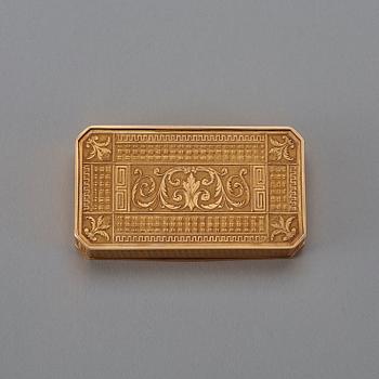 DOSA, guld 18K, av Erik Ytterbom, Stockholm 1813. Empire.