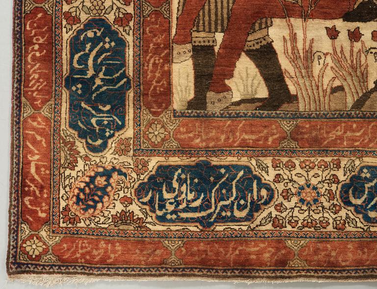 A RUG. A semi-antique Kashan a so called Motachem. 211 x 136,5 cm.