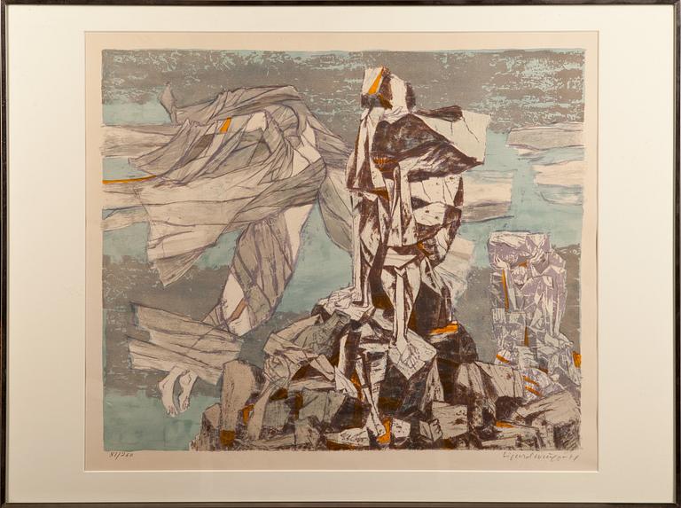 SIGURD WINGE, litografi, signerad och numrerad 81/260. Datering -61.