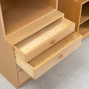 Børge Mogensen, two sections oak book cases, second half of the 20th Century.
