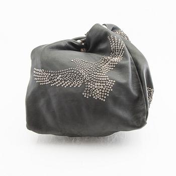 A Jimmy Choo leather handbag.