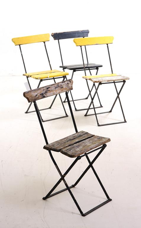 TRÄDGÅRDSSTOLAR, 4 st, 1900-talets första hälft.