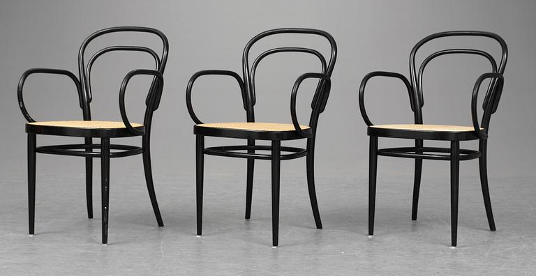 A set of six Thonet chairs.