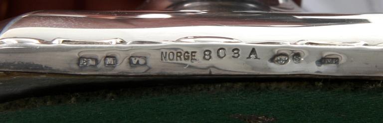 LJUSSTAKAR, ett par, silver, Norge.