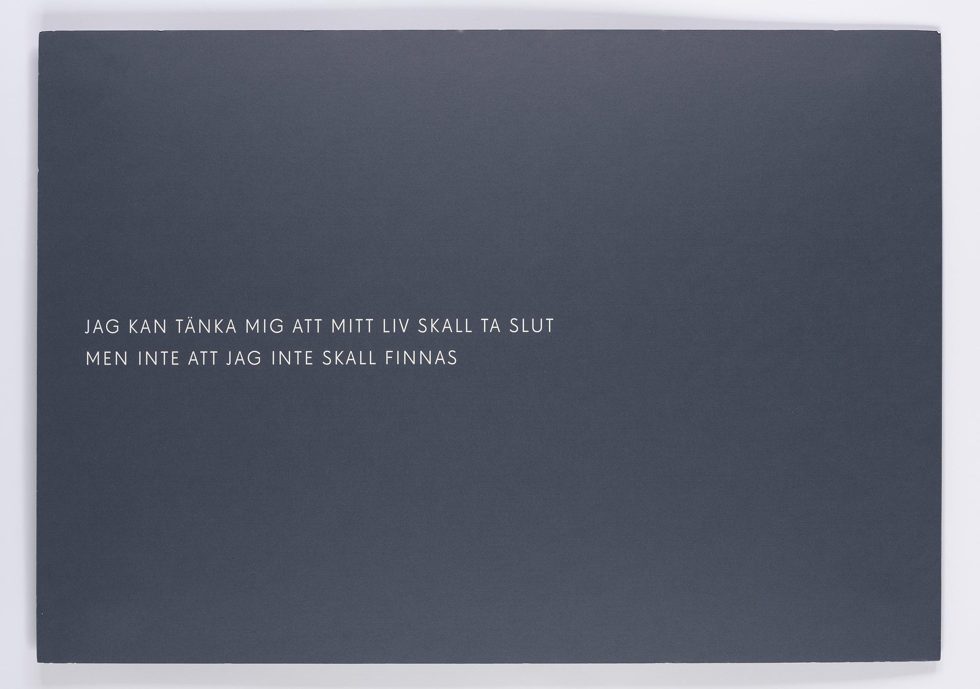 Affisch, Lars Norén, "Fragment", formgiven av Nina Ulmaja, för Stockholm Literature, Moderna Museet, 2013.