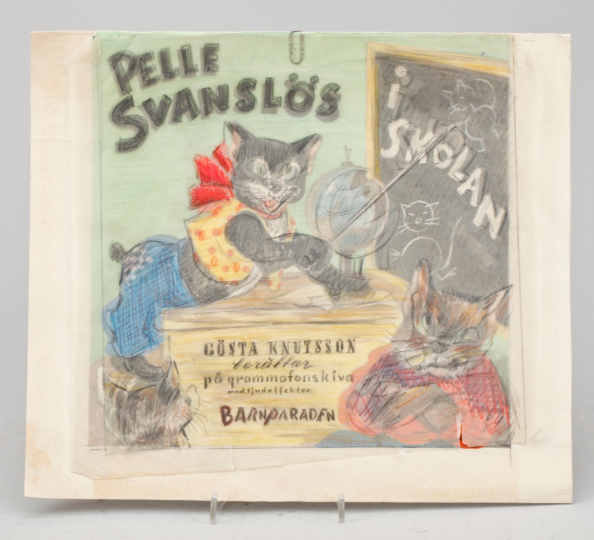 LUCIE LUNDBERG, blandteknik. Signerad.