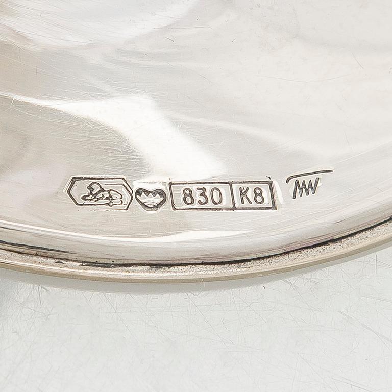 Tapio Wirkkala, kynttilänjalkoja, 3 kpl, "Trumpetti", Kultakeskus Hämeenlinna 1984-1988.