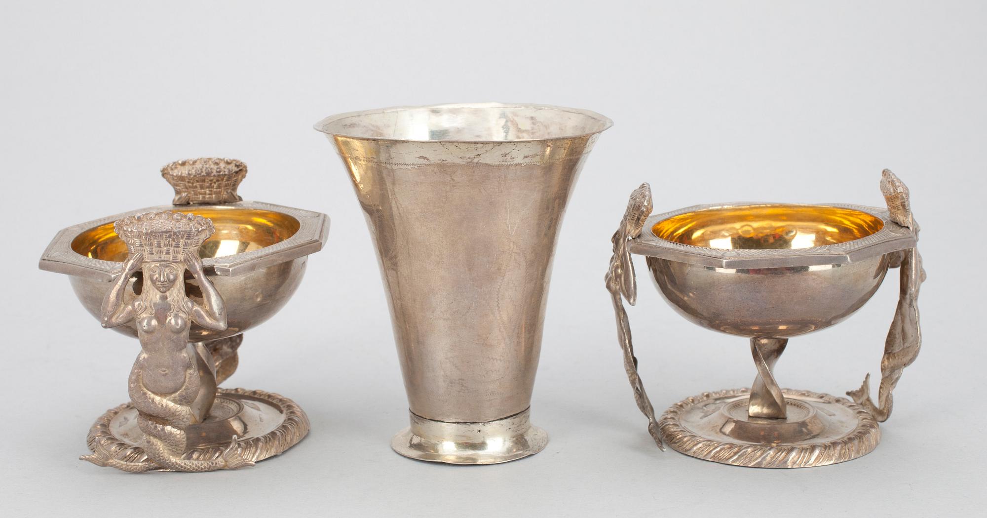 PARTI SILVER, 3 delar, tot. vikt. 208 g.