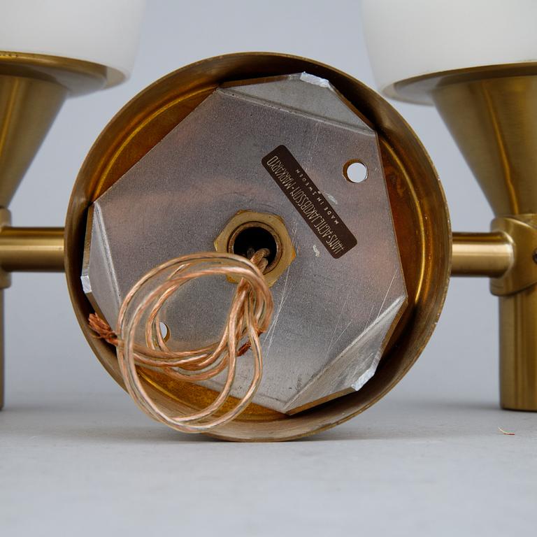 Hans-Agne Jakobsson, three of model 'S/1554' wall lights, Markaryd, mid 20th Century.