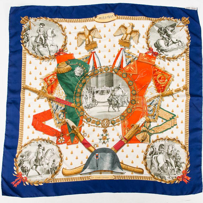 HERMÈS Two Silk Scarfs.