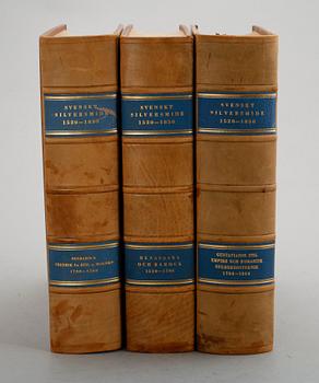 BÖCKER, 3 vol, "Svenskt Silversmide 1520-1850".