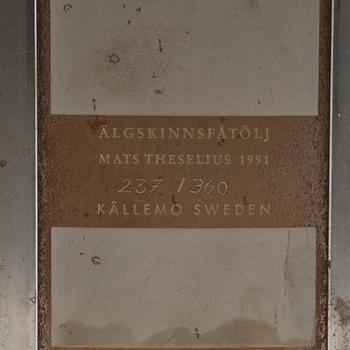Mats Theselius, an "Älgskinnsfåtöljen" armchair, ed. 237/360, Källemo, Värnamo, post 1991.