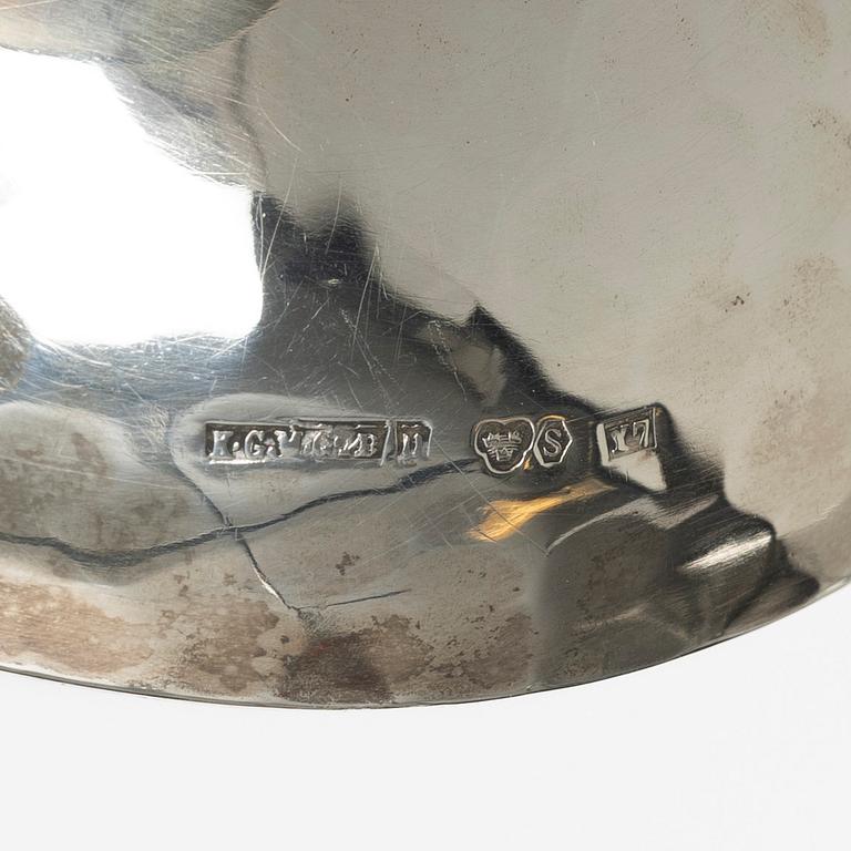 Bowl and vase, silver, GAB, Stockholm 1929, respectively Markström, Uppsala 1925.