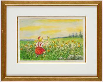 Jenny Nyström, Girl and the Daffodils.