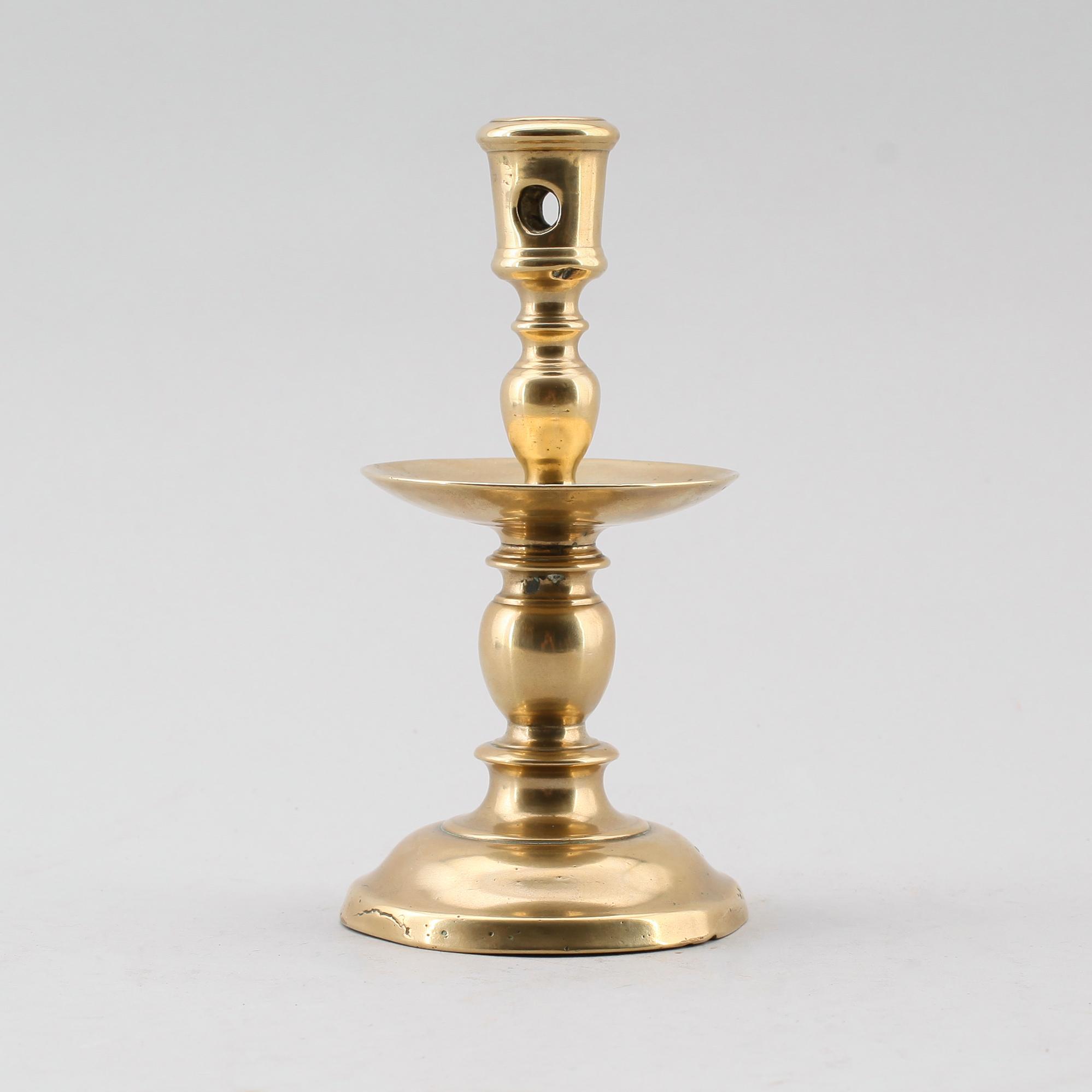 LJUSSTAKE, mässing, 1500-tal.