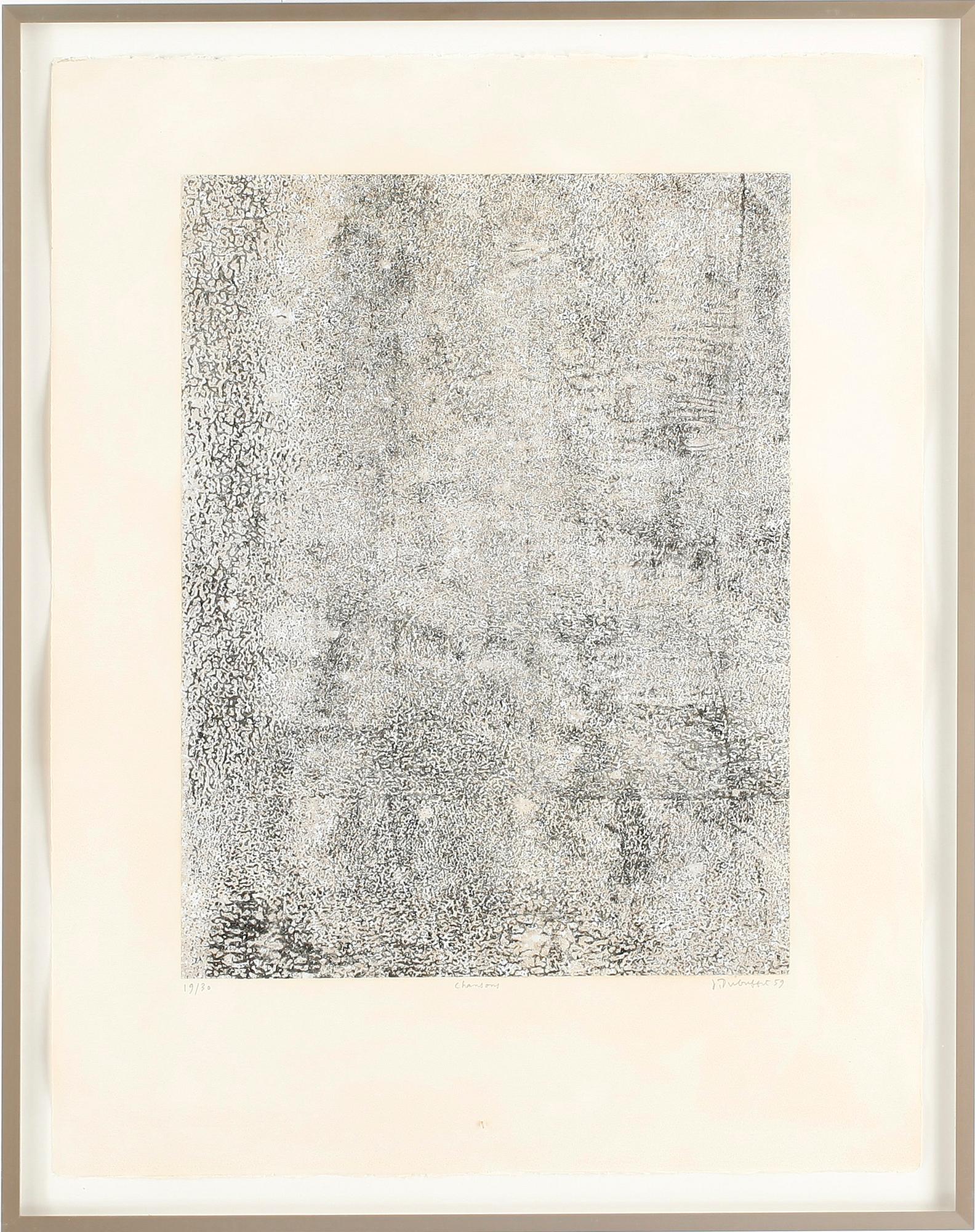 JEAN DUBUFFET litografi, signerad och daterad -59 numrerad 19/30.