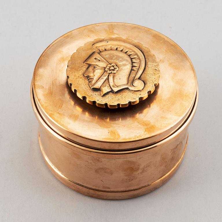 A 1920's/30's bronze tobacco box from Nils Johan.