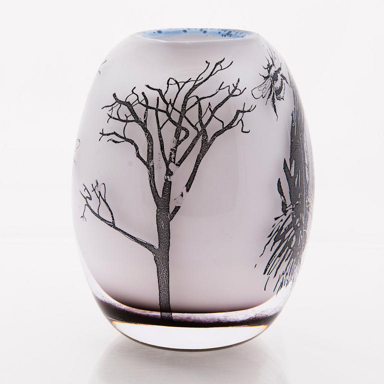 ELLA VARVIO, vas/ glasskulptur, signerad Ella Varvio 2017.