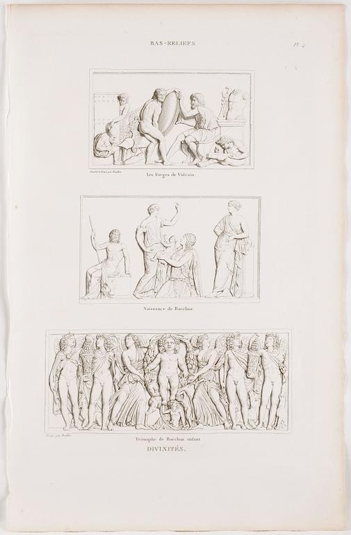 PIERRE BOUILLON, Kopparstick, 2 st, 1800-talets första fjärdedel.