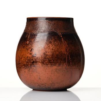 Stig Lindberg, a stoneware floor vase, Gustavsberg studio, Sweden 1970.