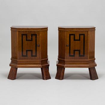 Birger Hahl, a pair of 1920s night stands.