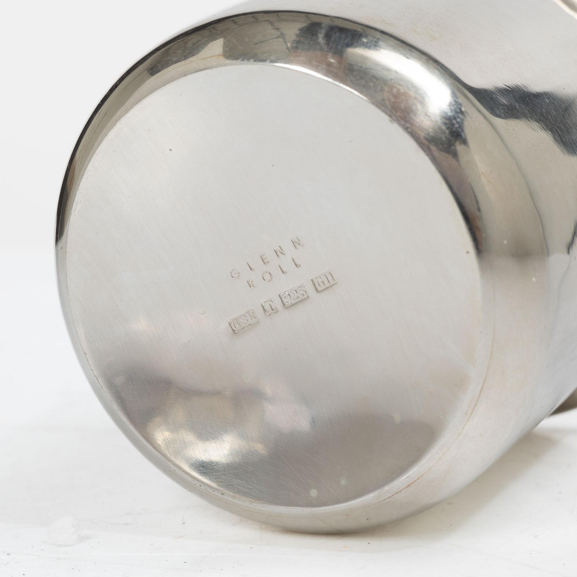 Glenn Roll, Beakers, 6, sterling silver, Glenn Roll Guld & Silver, Trosa 2005.