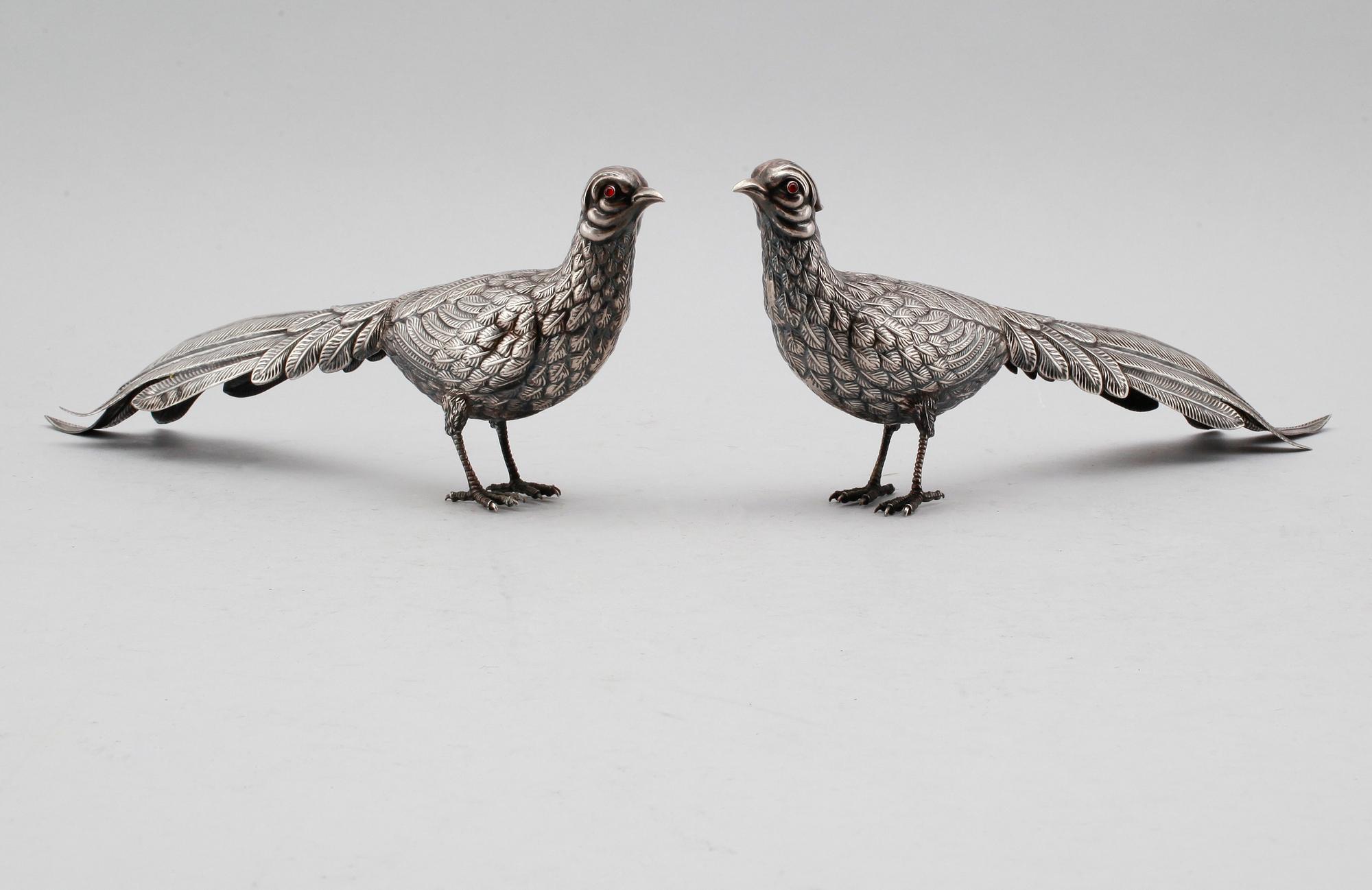 FIGURER, 1 par, silver, Spanien, 1900-talets andra hälft. Vikt ca 155 gram.