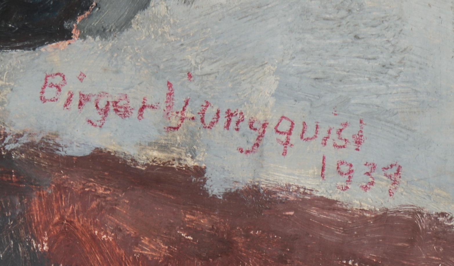 BIRGER LJUNGQUIST, olja på pannå, signerad och daterad 1939.