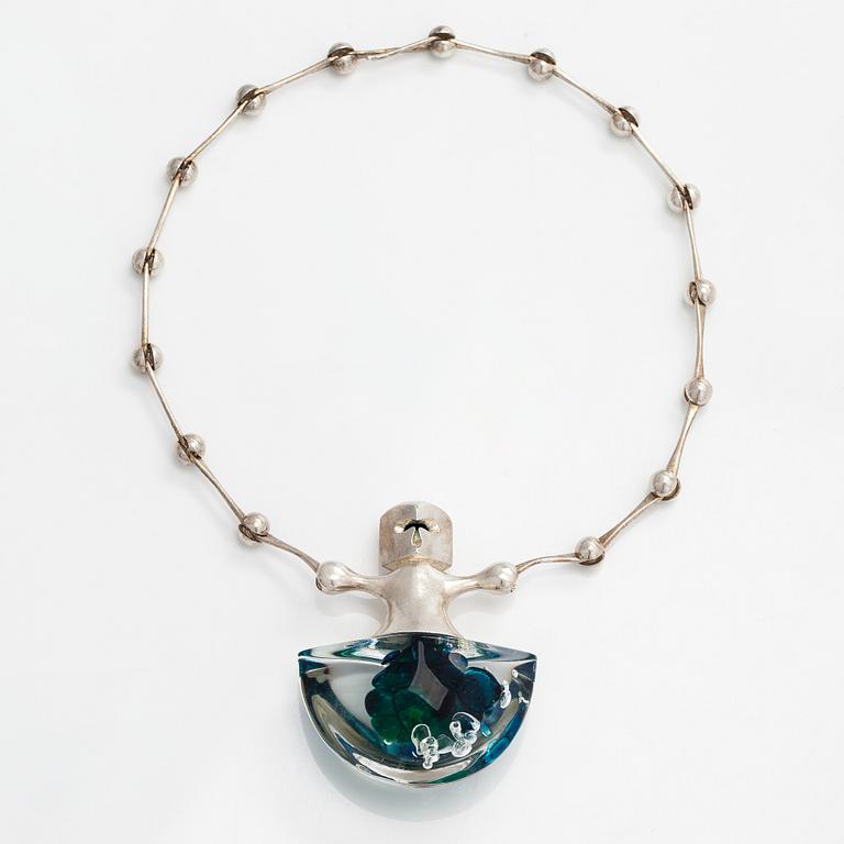 Björn Weckström, collier, "Zitas offer", silver, akryl.