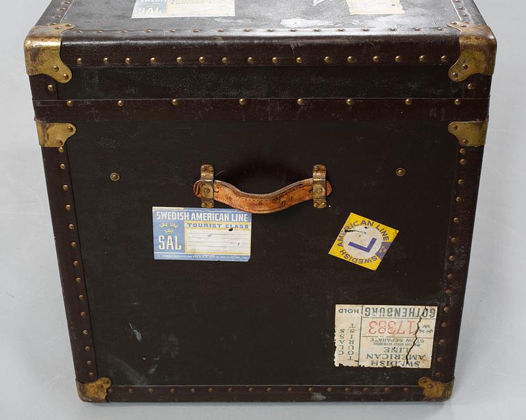 A trunk from Steiger Trunks in New York, early 20th century.