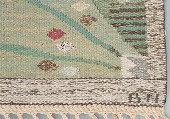 RUG. "Park Barkåkra IV". Tapestry weave (gobelängteknik). 191,5 x 152,5 cm. Signed AB MMF BN.