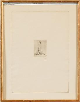 GERHARD HENNING, 8 st, etsningar, teckning samt mezzotint.