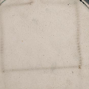 Birger Kaipiainen, a stoneware decorative dish signed Kaipiainen Arabia.