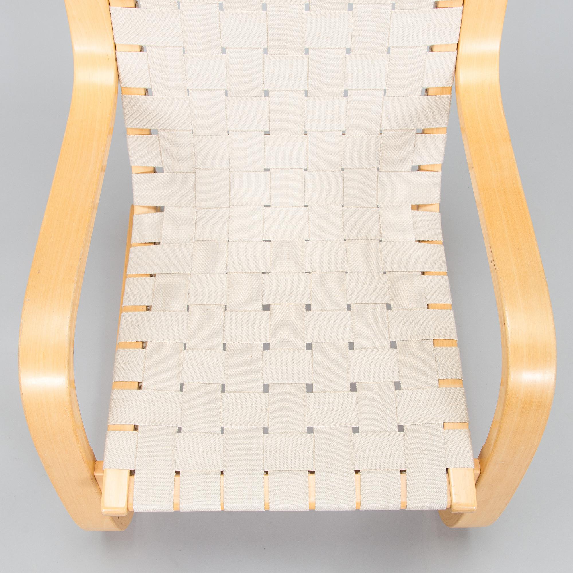 Alvar Aalto, a pair of late 20th century armchair model 406 Artek.