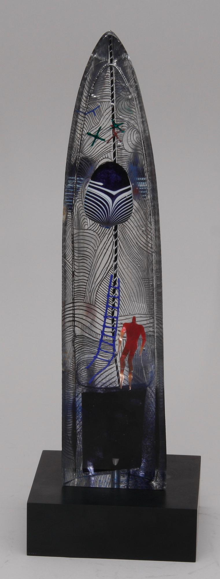 SKULPTUR, glas. Bertil Vallien, Kosta Boda. Sign, dat -92, numr 7/25.