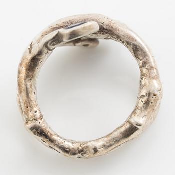 Sofia Björkman, collier, ring och örhängen i form av björkgrenar, silver. Ring med tanzaniter.
