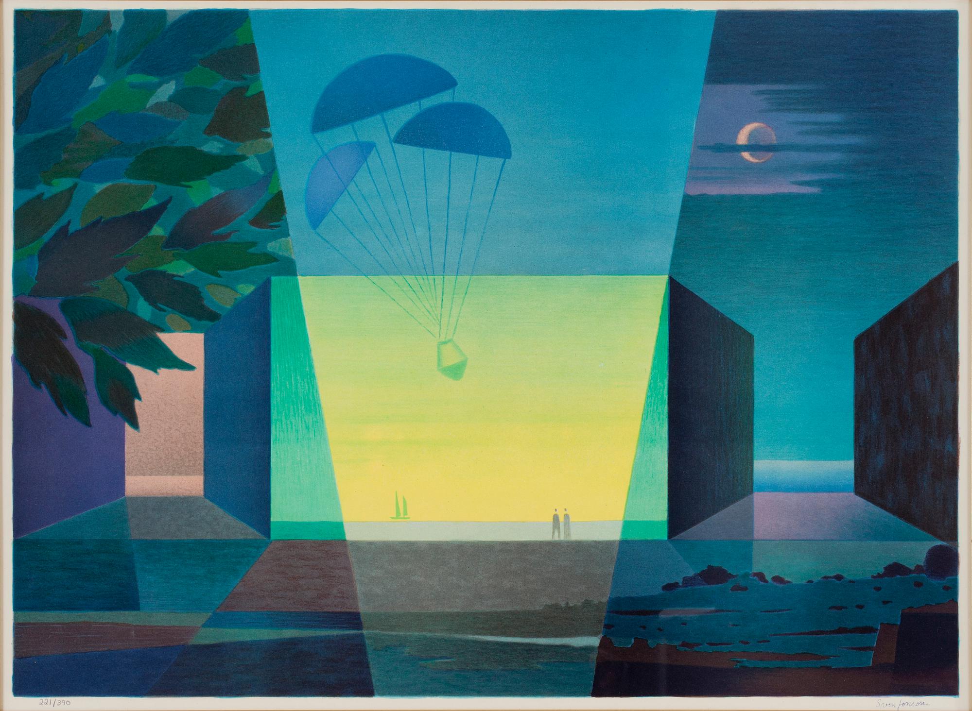 SVEN JONSON, färglitografi, ,sign o numr. 221/390.