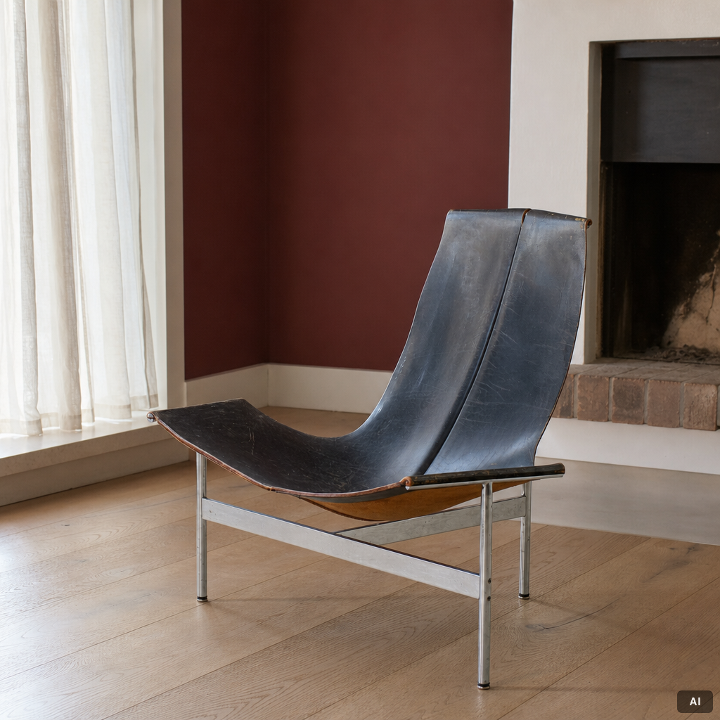 William Katavolos, Douglas Kelley & Ross Littell, stol, "T-chair", Laverne International, USA.