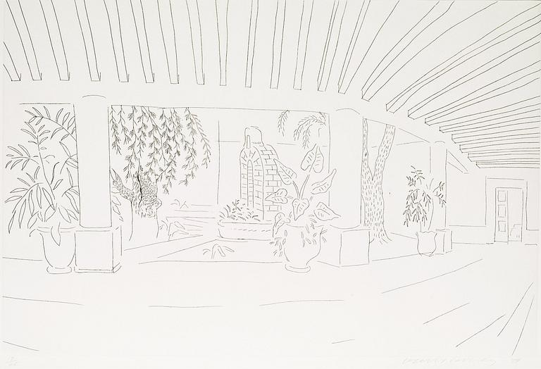 David Hockney, "Mexican Hotel Garden".