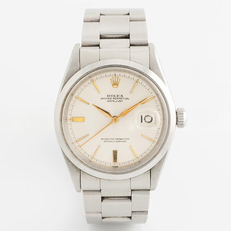 Rolex, Datejust, "Doorstep Dial", "Dauphine Hands", armbandsur, 36 mm.