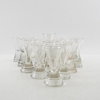 Snapsglas 15 st sk kaptensglas 1900-talets första hälft.