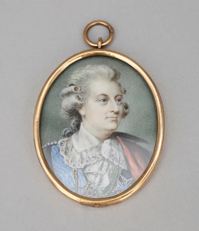 ELISE ARNBERG, akvarell, GUSTAV III.