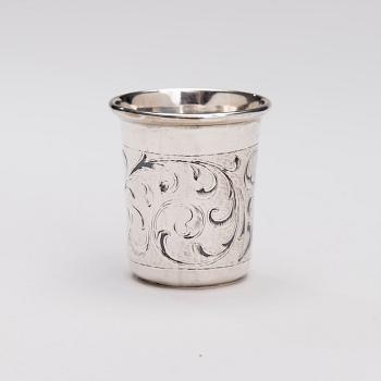 BÄGARE, 3 ST, silver, Ryssland 1800-talets slut, totalvikt 100 g.