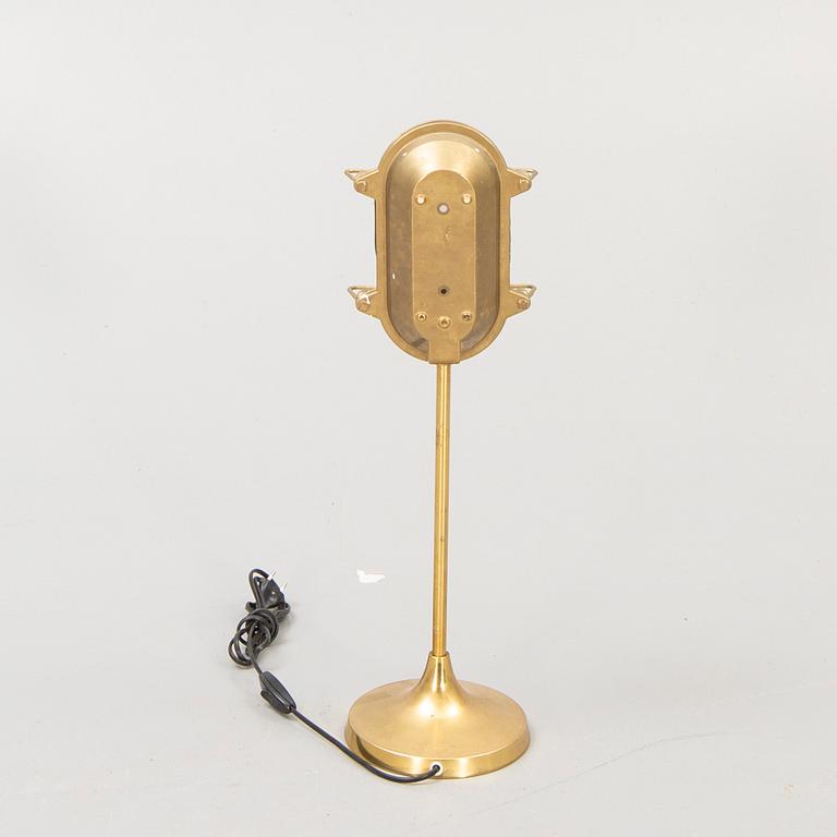A late 20th century brass table lamp.