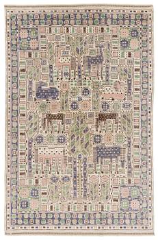 150. Märta Måås-Fjetterström, a carpet, "Hästhagen", knotted pile, c 337 x 217 cm, signed AB MMF.