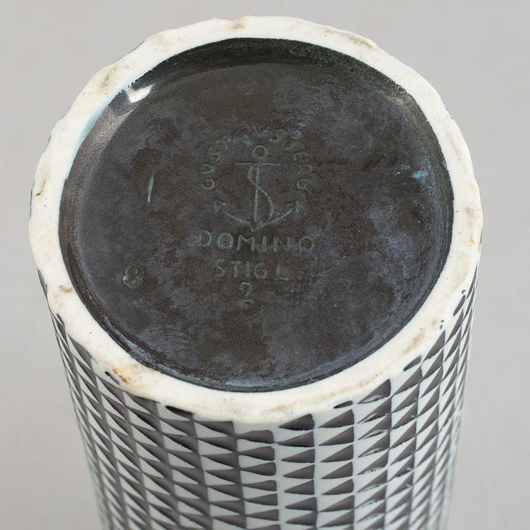 Stig Lindberg, vase, stoneware, "Domino", Gustavsberg.