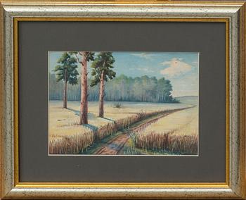 NIKOLAJ RYKALOFF, akvarell. Signerad.