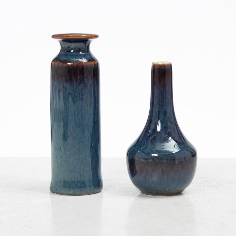 Carl-Harry Stålhane, a stoneware bowl and two miniature vases, Rörstrand, Sweden.