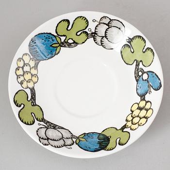 KAFFEKOPPAR, 4 st, porslin, "Riviera", Gustavsberg, Stig Lindberg.